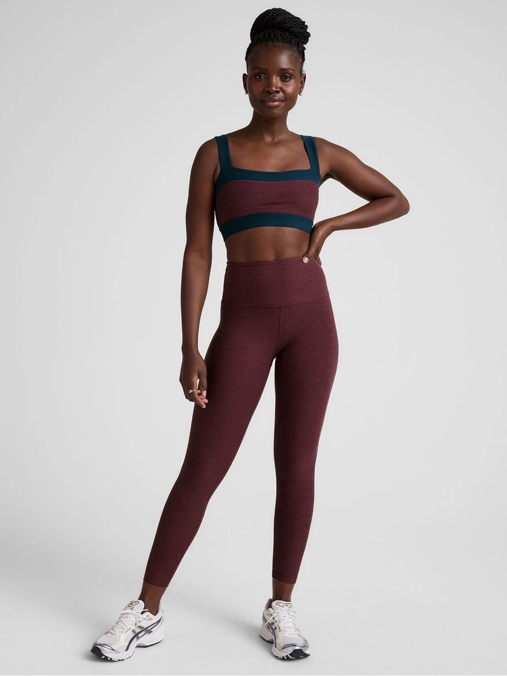 Beyond Yoga Burgundy Navy Set